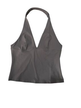 820. FREE PEOPLE halter top in Charcoal grey  Sz L NWOT
